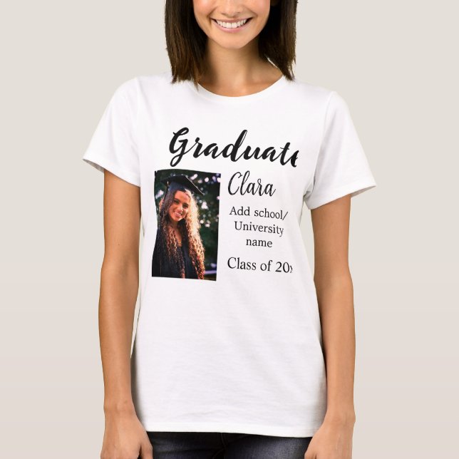 Abschluss fügen Name-Klasse von 20xx-Glückwünschen T-Shirt (Vorderseite)