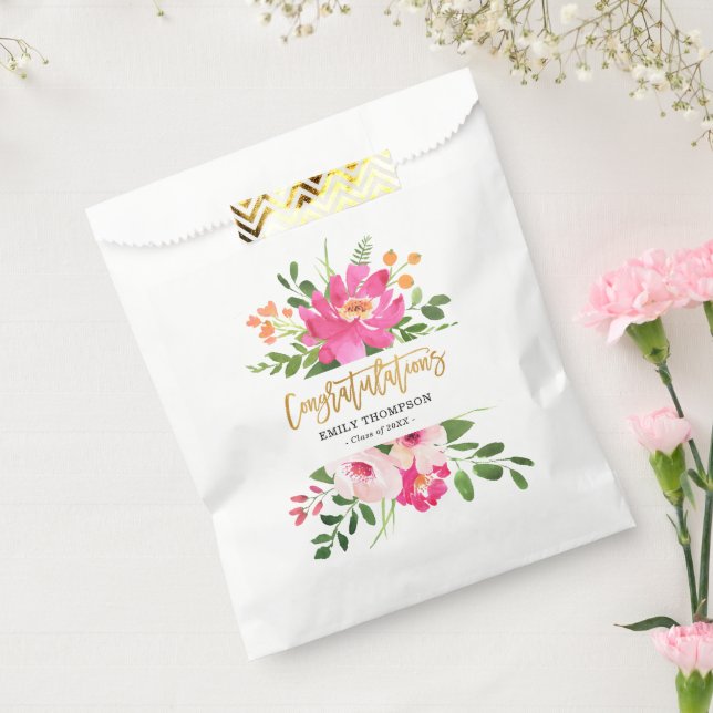 Abschluss für Aquarellblumen und Gold Geschenktütchen (Versiegelt)
