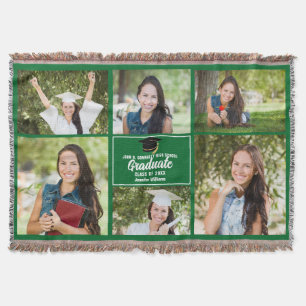 Abschluss für die FotoCollage von Green Graduate Decke
