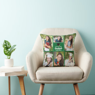 Abschluss für die FotoCollage von Green Graduate Kissen