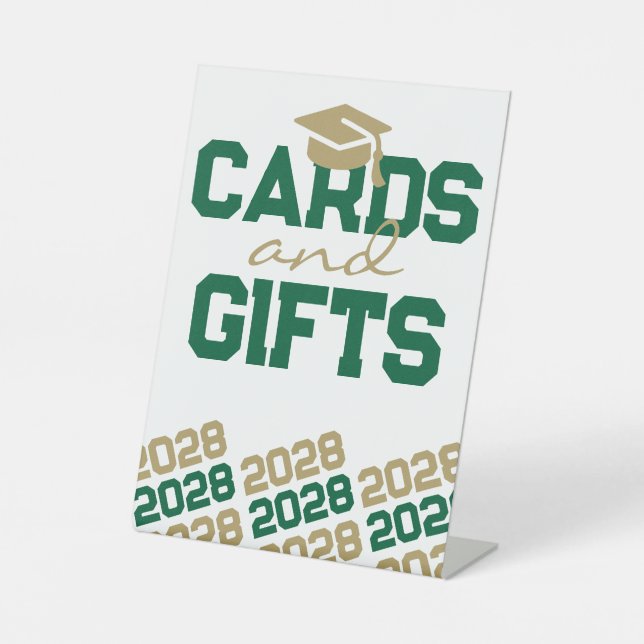 Abschluss für Green & Gold Cards & Gips Sockelschild (Vorderseite)