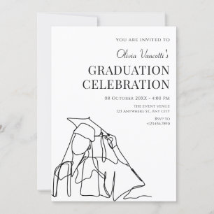 Abschluss für Minimalistische Linien Einladung