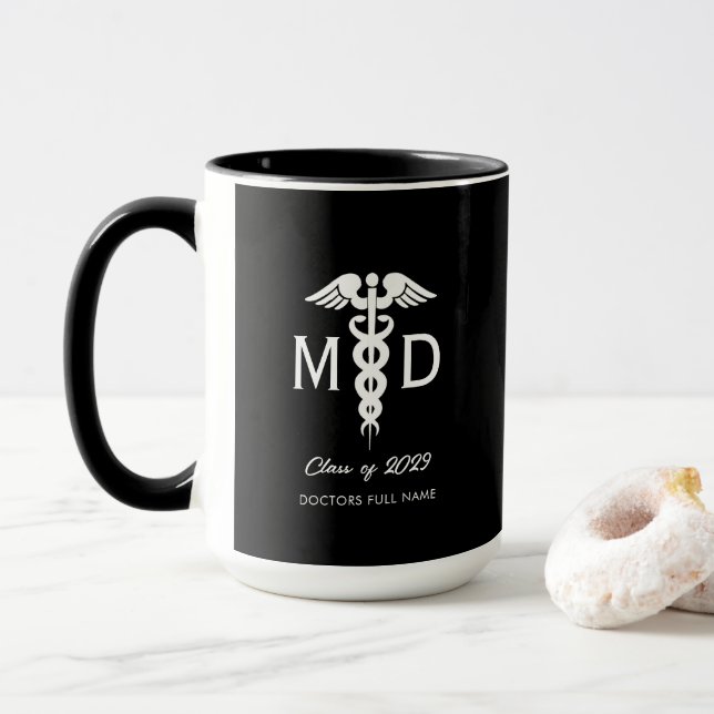 Abschluss für personalisierte Ärztin Tasse (Mit Donut)