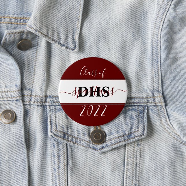 Abschluss für personalisierte Schulfarbblöcke Button (Beispiel)