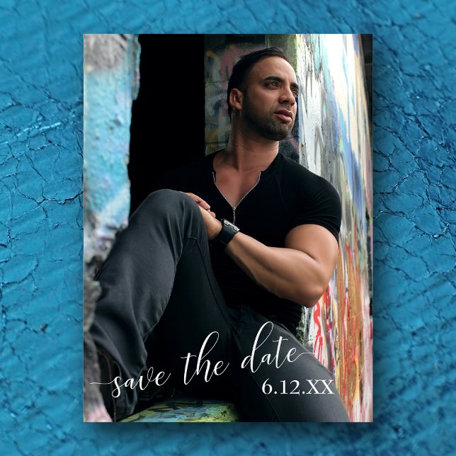 Abschluss für weißes Foto mit weißem Text Postkarte (Von Creator hochgeladen)