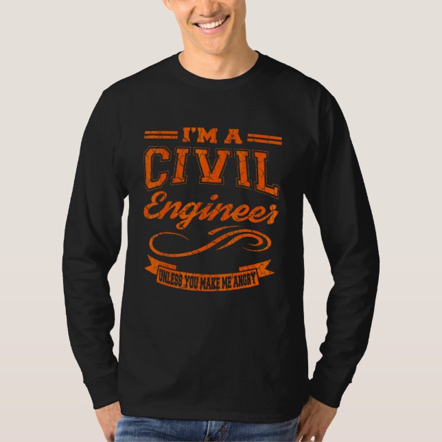 Abschluss für zivil Engineering Zivil Engineer T-Shirt (Vorderseite)