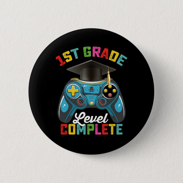 Abschluss-Gamer der 1. Stufe Button (Vorderseite)