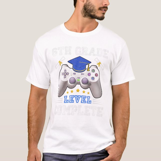 Abschluss-Gamer der 6. Stufe T-Shirt (Vorderseite)
