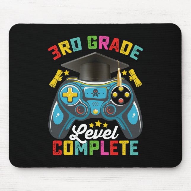 Abschluss Gaming Gamer der dritten Stufe Mousepad (Vorne)