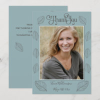 Abschluss Geschenk Dankeschön Karte Foto Portrait
