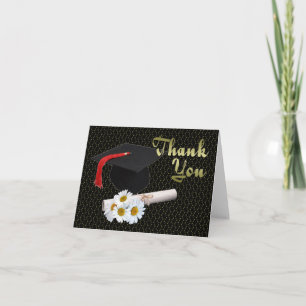 Abschluss-Geschenk Dankeschön Karte mit Daisis