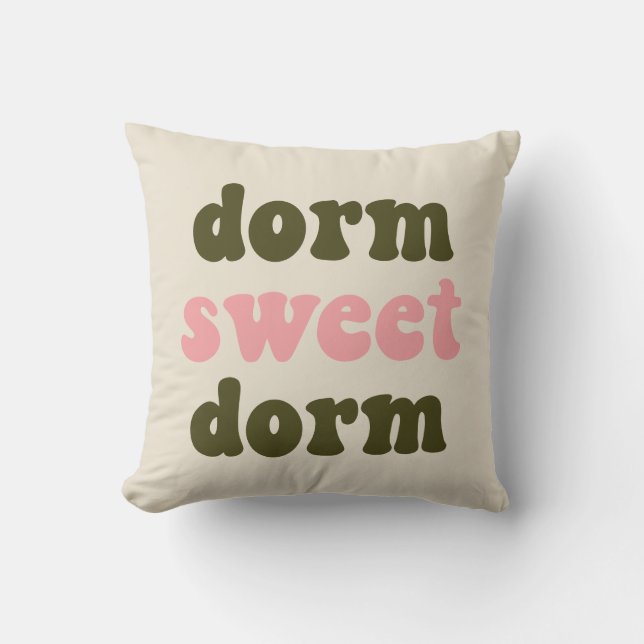 Abschluss Geschenk farbenfrohe Dorm Zitat Pink Grü Kissen (Vorderseite)