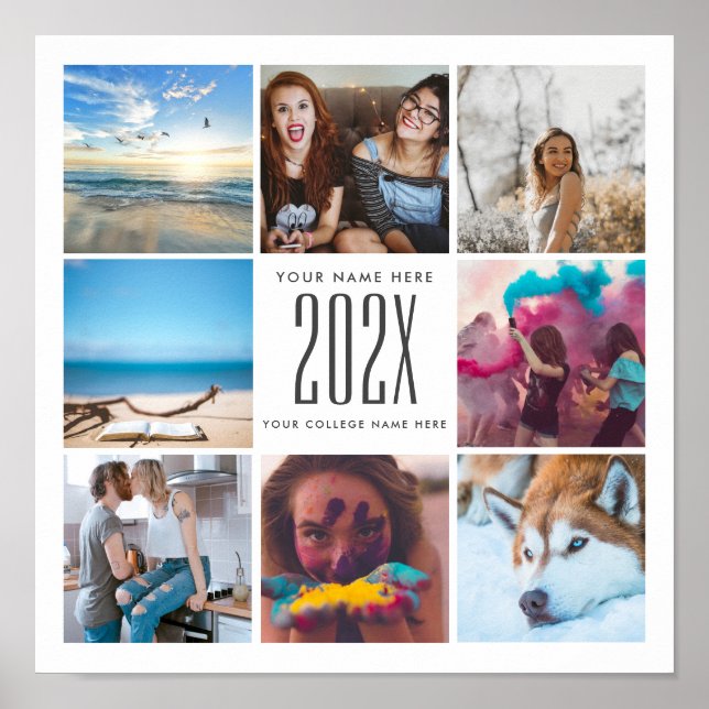 Abschluss-Geschenk für benutzerdefinierte Fotocoll Poster (Vorne)