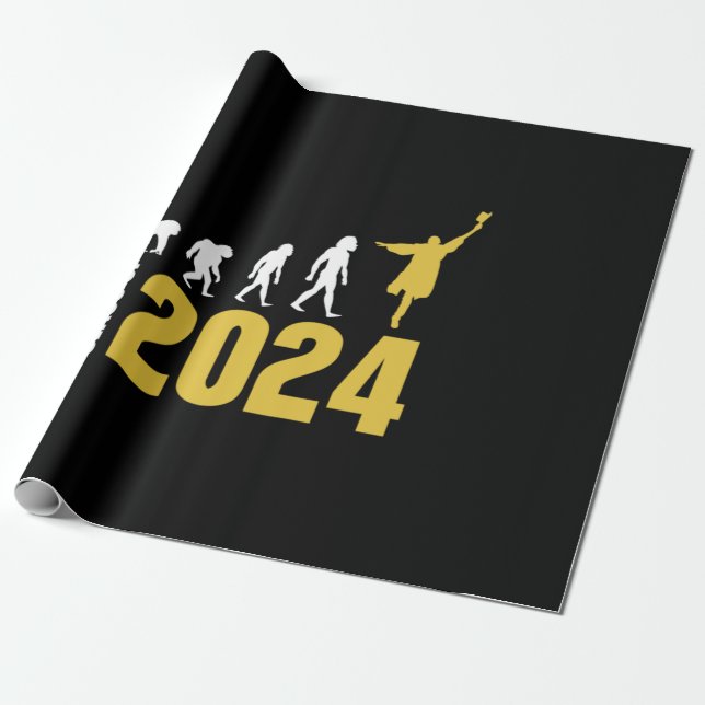 Abschluss-Geschenk | Klasse 2024 Geschenkpapier (Ungerollt)