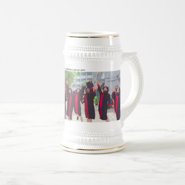 Abschluss Geschenke - Rund um Foto und Text Bierglas (VorderseiteRechts)