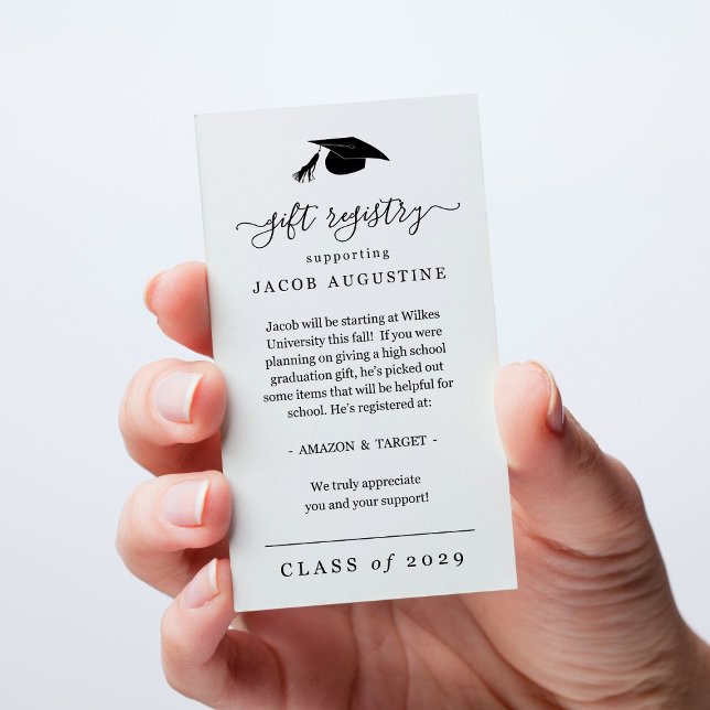 Abschluss-Geschenkkarte Einlegen Visitenkarte (Von Creator hochgeladen)