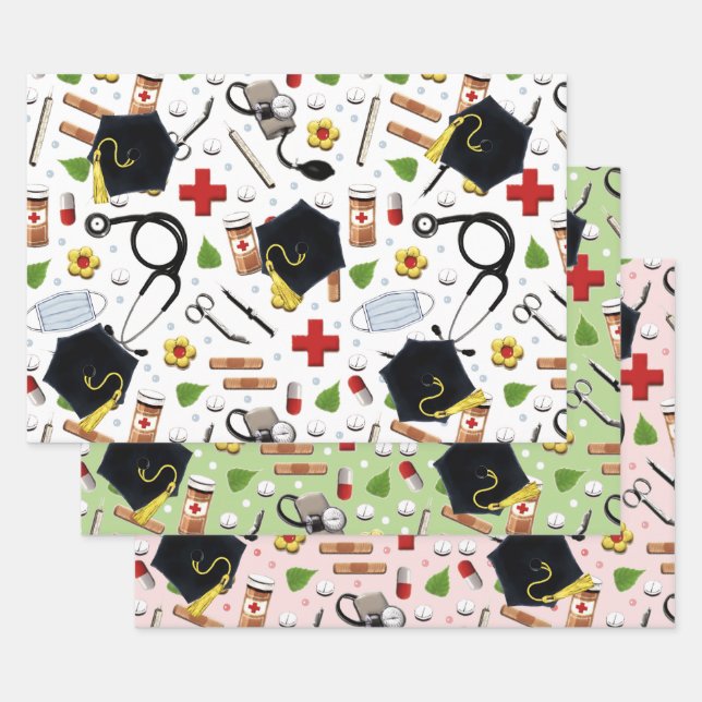Abschluss-Geschenkpapier-Blätter Geschenkpapier Set (Set)
