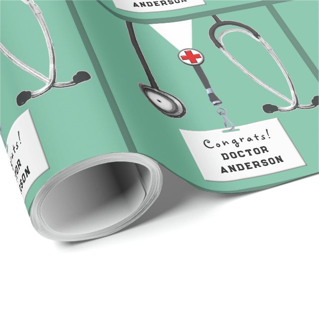 Abschluss-Geschenkpapier Geschenkpapier (Rolleneckpunkt)