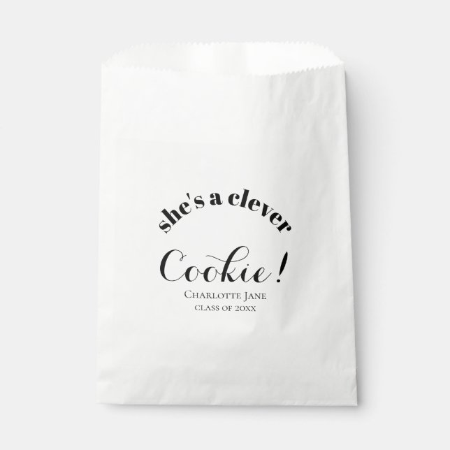 Abschluss Gevor | Clever Cookie | Typografie Geschenktütchen (Vorderseite)