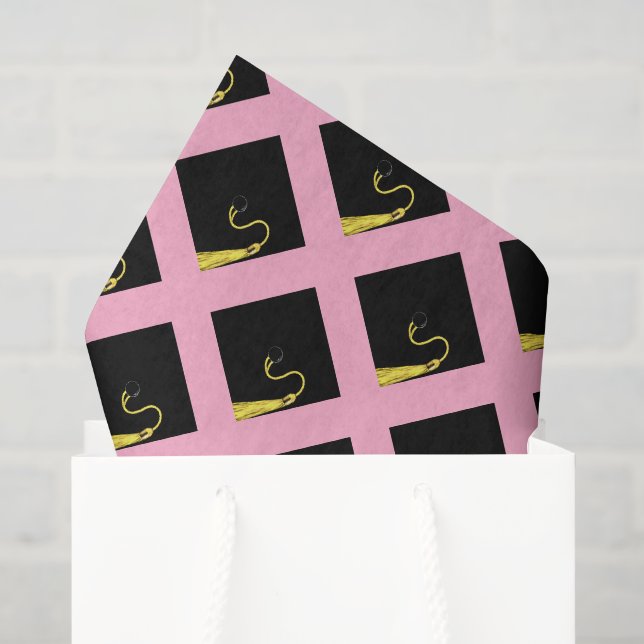 Abschluss gibt Rosa Seidenpapier (Geschenktüte)