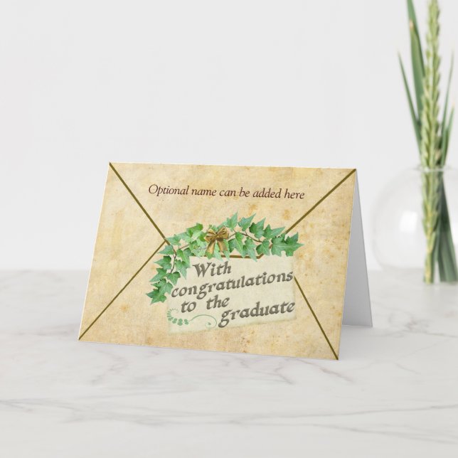 Abschluss Gift Money Enclosure Card Karte (Vorderseite)
