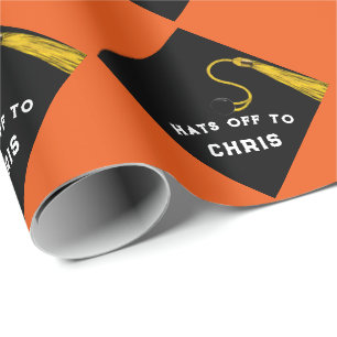 Abschluss Gift Orange Geschenkpapier