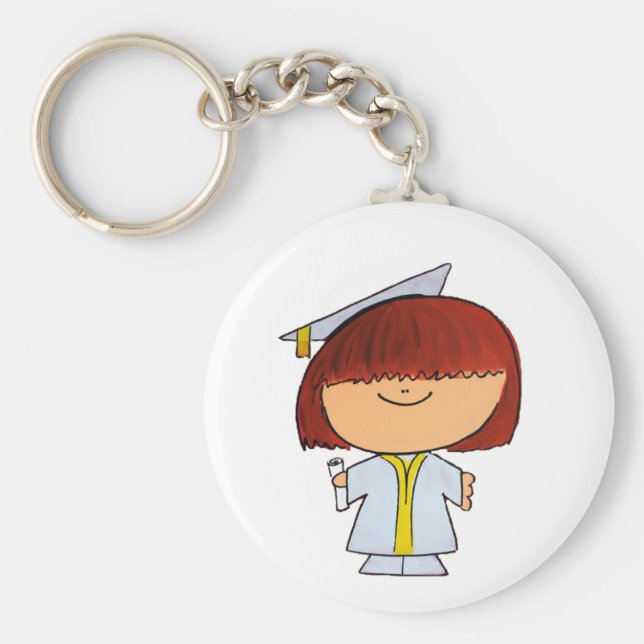 Abschluss Girl Schlüsselanhänger (Vorne)