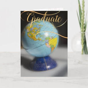 Abschluss Globe Glückwunsch Karte