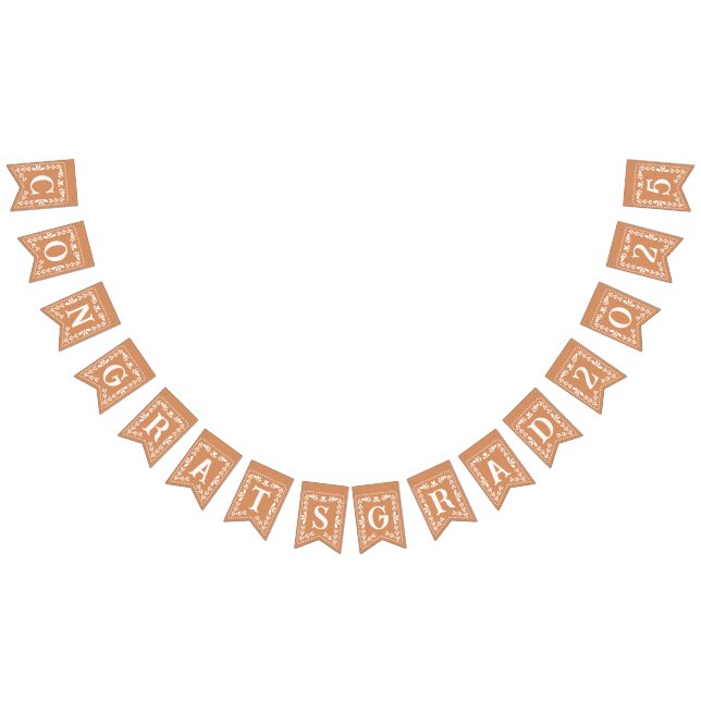 Abschluss Glückwunsch Grad 2025 Bannerdekor Wimpelkette (Alle)