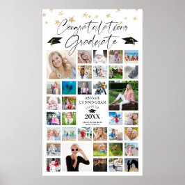 Abschluss Glückwunsch Grad 35 Foto Collage Script Poster