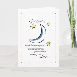 Abschluss Glückwunsch, Graduate, Moon & Stars Karte