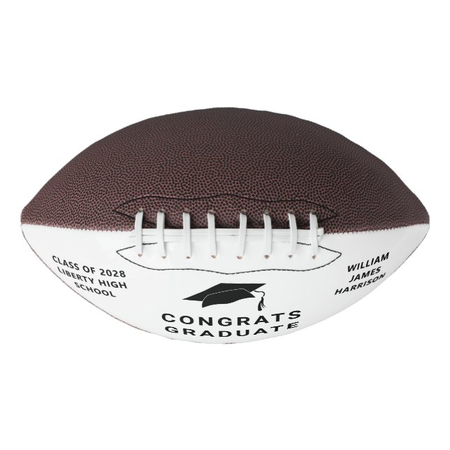 Abschluss Glückwunsch Personalisiert Football (Vorderseite)