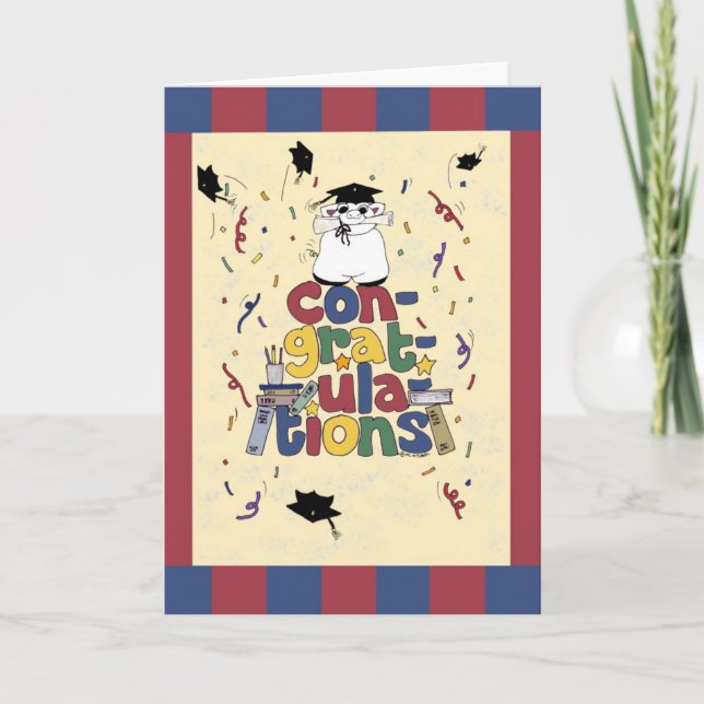 Abschluss - Glückwünsche Karte (Vorderseite)