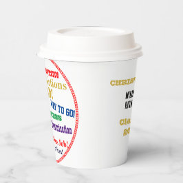 Abschluss Glückwünsche Typografie NAME Pappbecher