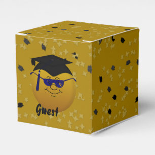 Abschluss Gold Confetti-Sq Gefälligkeitsbox Geschenkschachtel