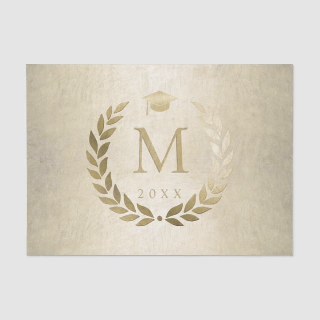Abschluss Gold Laurel Wreath Class 2023 Seidenpapier (Vorderseite)