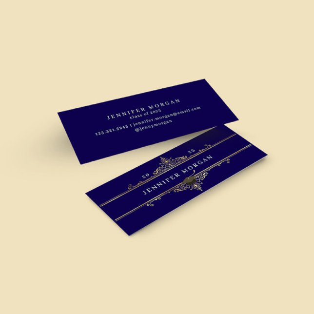 Abschluss Gold Ornament Elegante Name Karte (Von Creator hochgeladen)