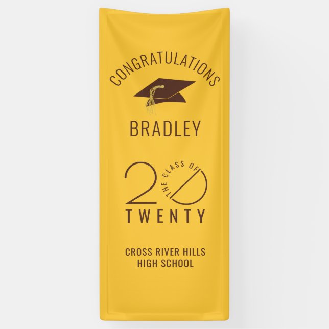 Abschluss Gold Stylist Class Year Banner (Vertikal)
