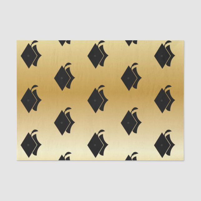 Abschluss-Goldseidenpapier Seidenpapier (Vorderseite)