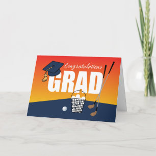Abschluss Golf Athlete Herzlichen Glückwunsch Grad Karte