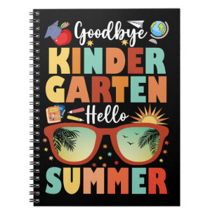 Abschluss Goodbye Kindergarten Hallo Sommer Notizblock