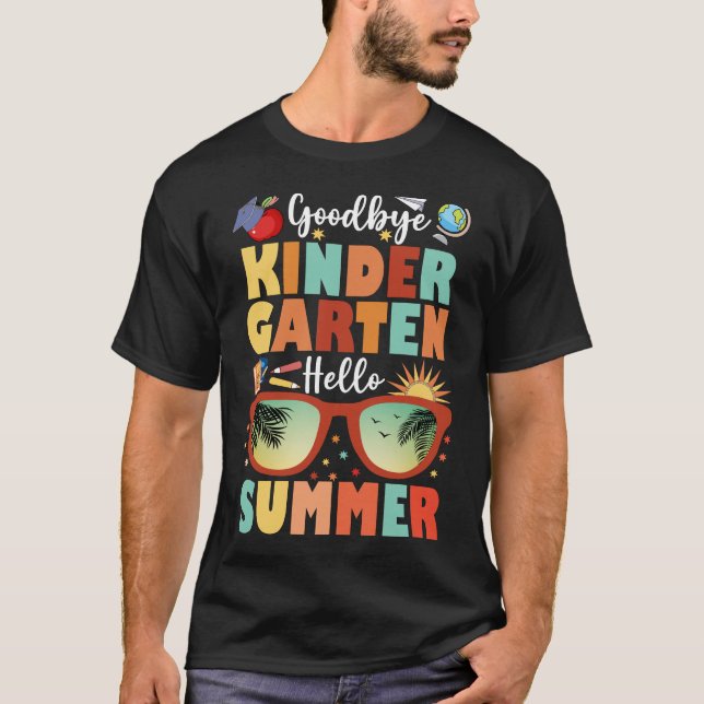 Abschluss Goodbye Kindergarten Hallo Sommer T-Shirt (Vorderseite)