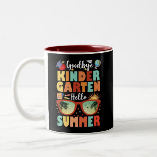 Abschluss Goodbye Kindergarten Hallo Sommer Zweifarbige Tasse