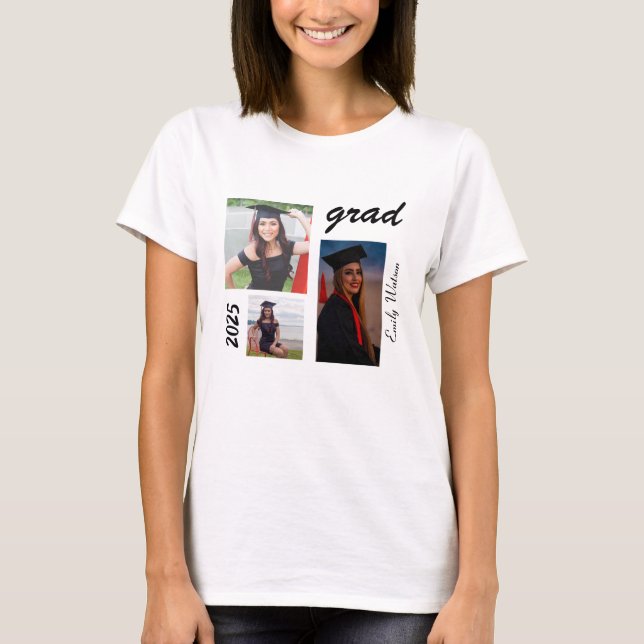 Abschluss Grad 2025 personalisiert T-Shirt (Vorderseite)