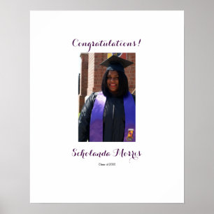 Abschluss Grad Graduate Party-Zeichen an Bord Poster