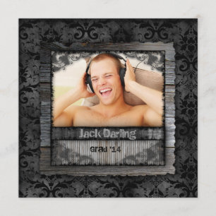 Abschluss Grad Waldschädel Vintages Foto Einladung