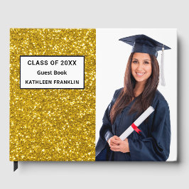 Abschluss Graduate Class Glitzer personalisieren Gästebuch