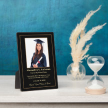 Abschluss Graduate Foto Gold Black Personalize
