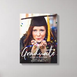 Abschluss Graduate Foto Typografie V2 Leinwanddruck