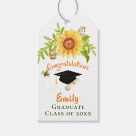 Abschluss Gratulation Gelbe Blütenblume Geschenkanhänger